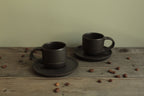 Black espresso cup