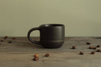 Black espresso cup