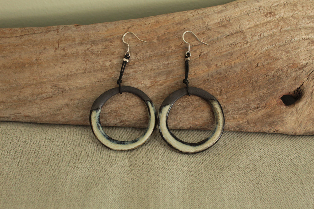 Maira hoop dangling earrings with cord
