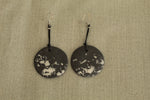 Load image into Gallery viewer, Black and white porcelain dangling earrings with cord
