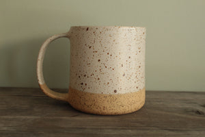 White speckled mug