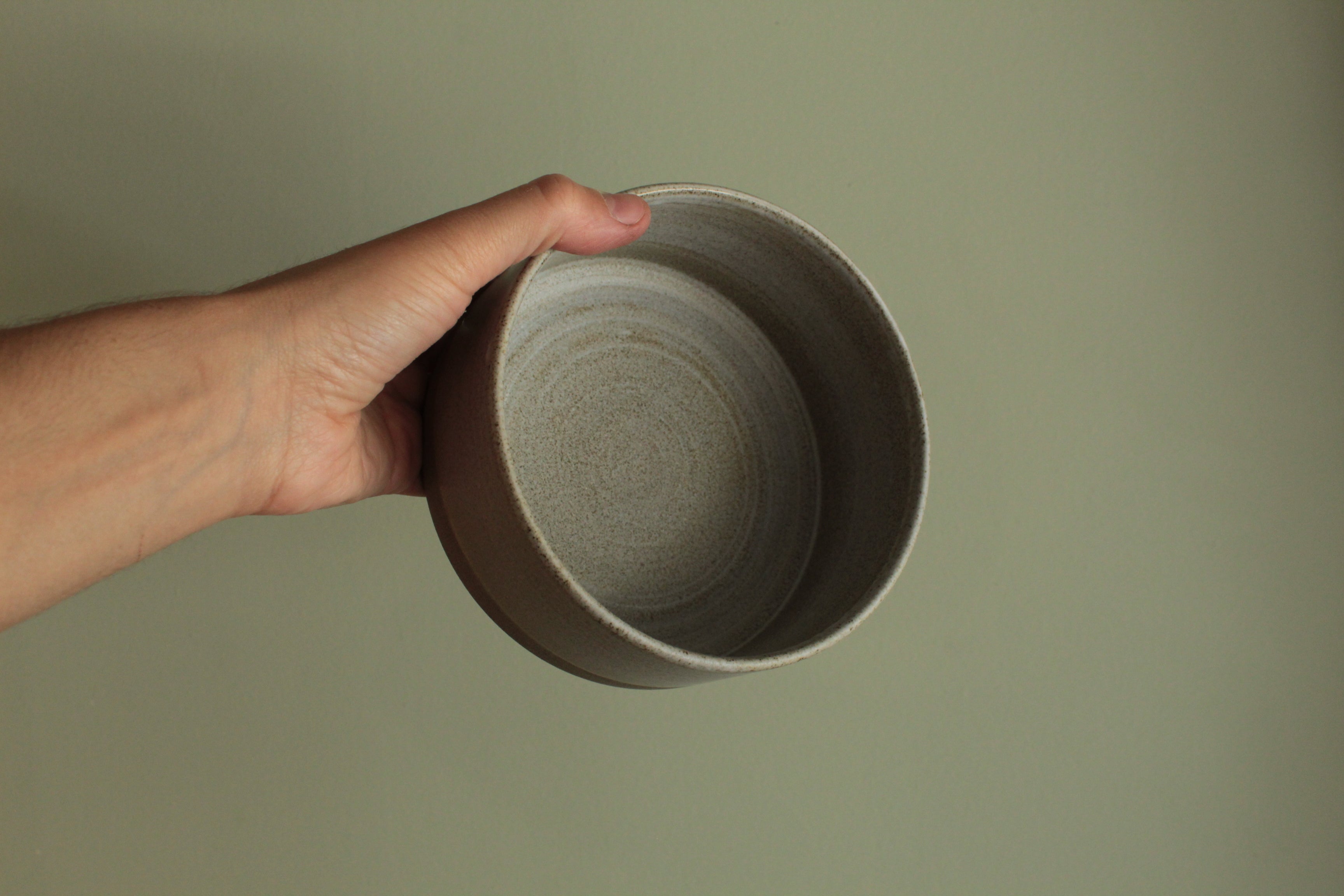 Grey serving bowl - small