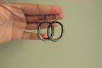 Maira oval hoop dangling earrings