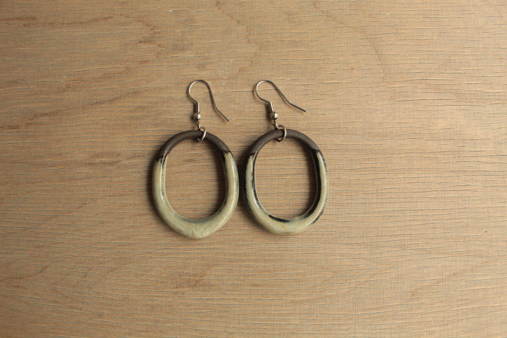 Maira oval hoop dangling earrings