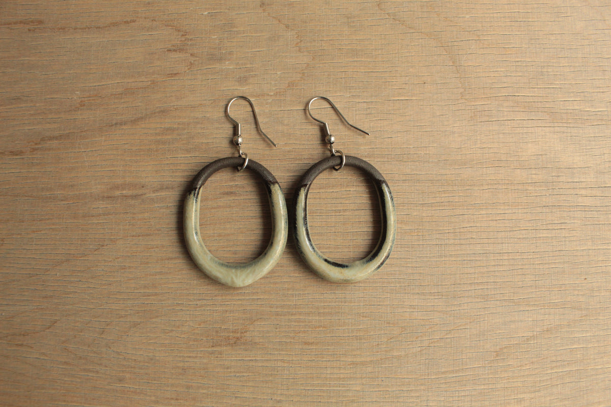 Maira oval hoop dangling earrings
