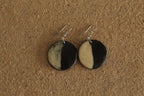 Marble circle dangling earrings