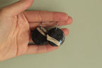 Marble circle dangling earrings