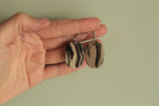 Marble oval dangling earrings