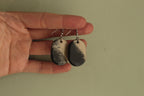 Marble oval dangling earrings