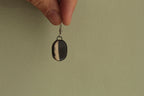 Small marble oval dangling earrings