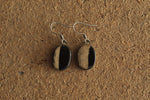 Load image into Gallery viewer, Small marble oval dangling earrings

