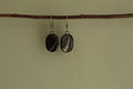 Small marble oval dangling earrings