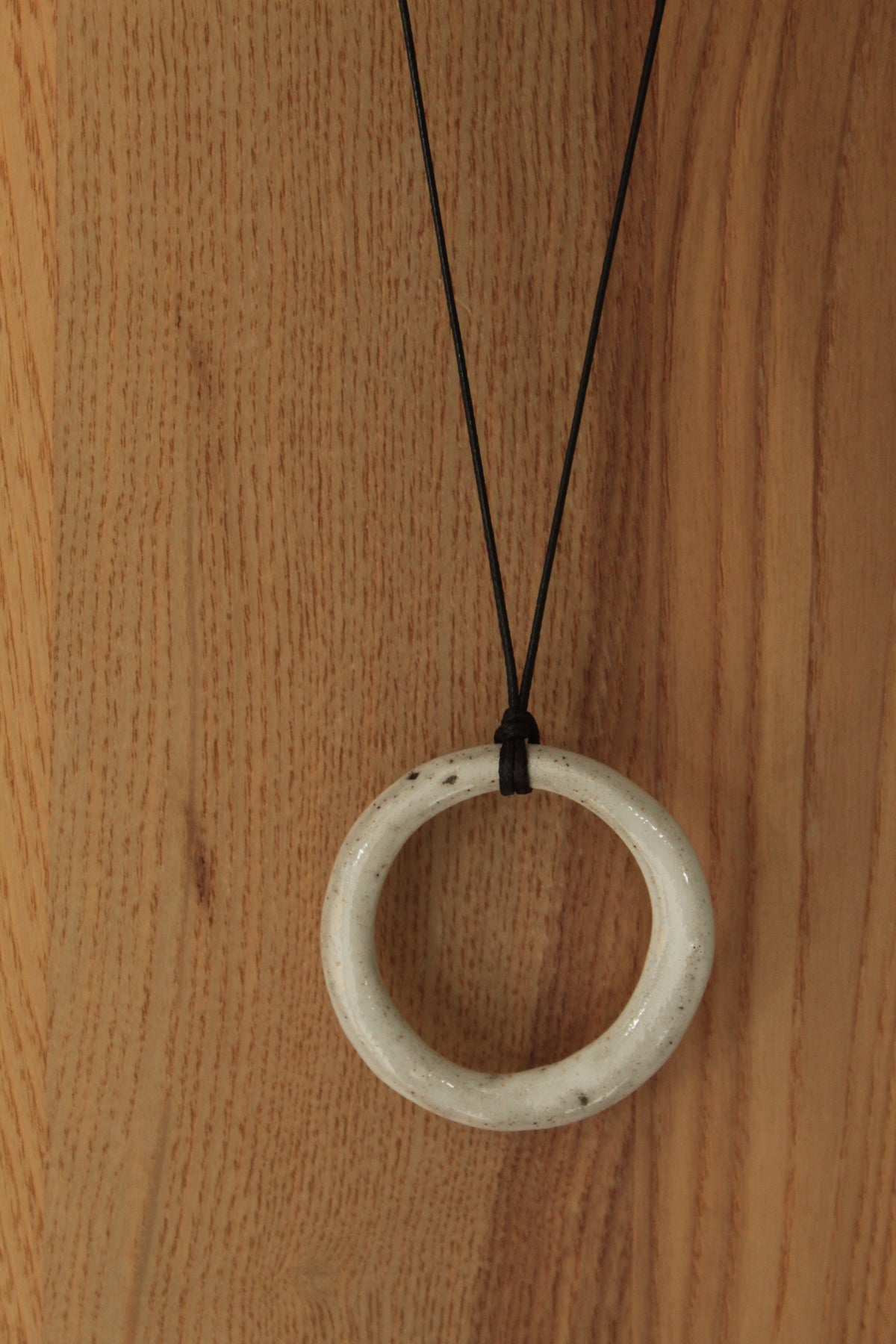 White hoop necklace