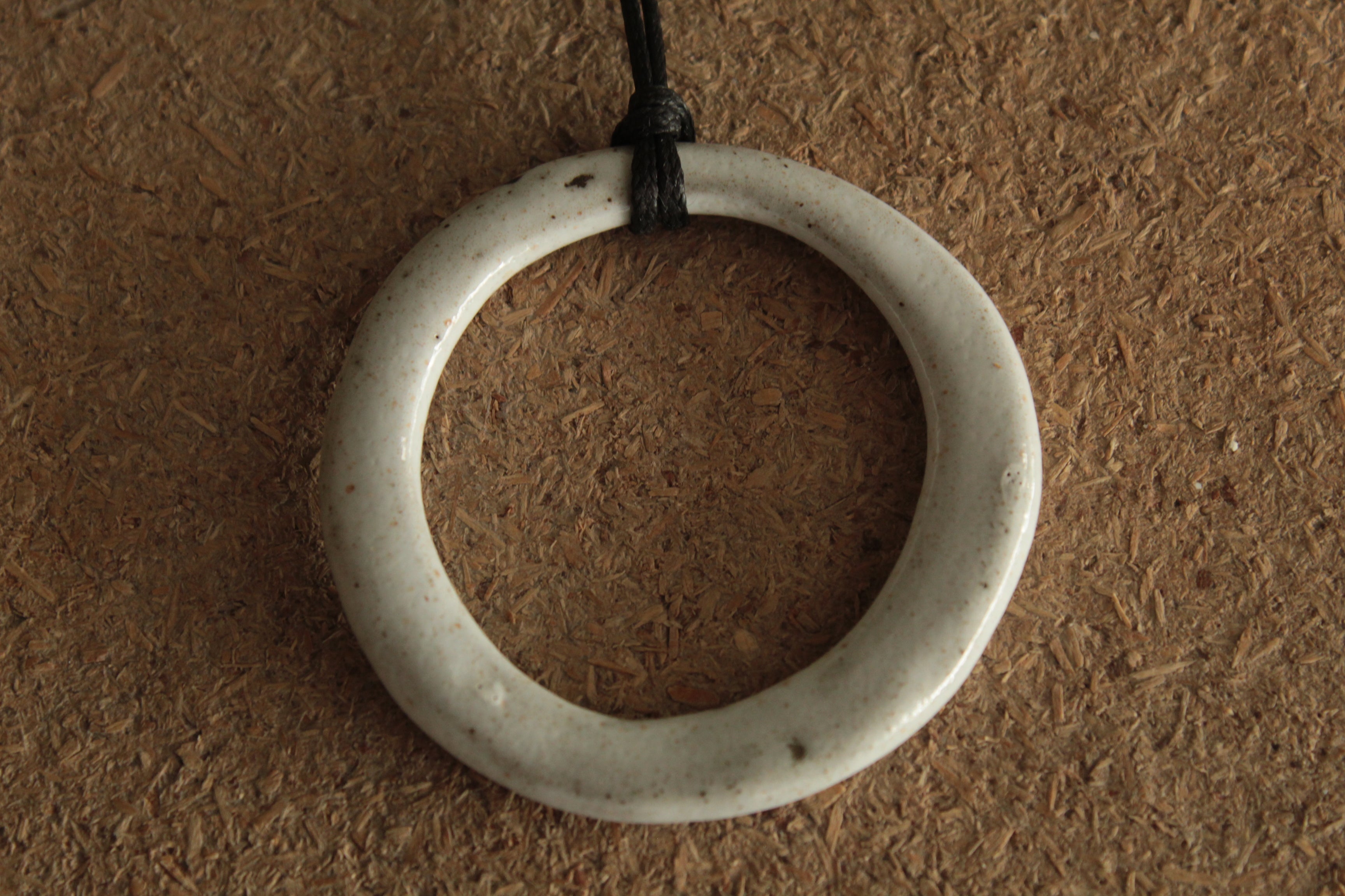 White hoop necklace