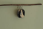 Marble oval dangling earrings