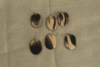 Marble oval dangling earrings