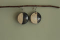 Marble circle dangling earrings