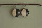 Marble circle dangling earrings