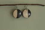 Load image into Gallery viewer, Marble circle dangling earrings
