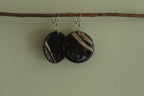 Marble circle dangling earrings
