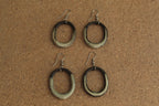Maira oval hoop dangling earrings