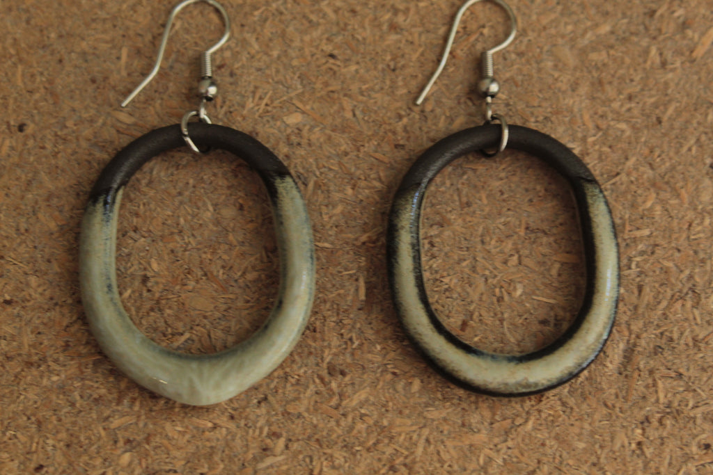 Maira oval hoop dangling earrings