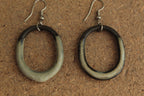 Maira oval hoop dangling earrings