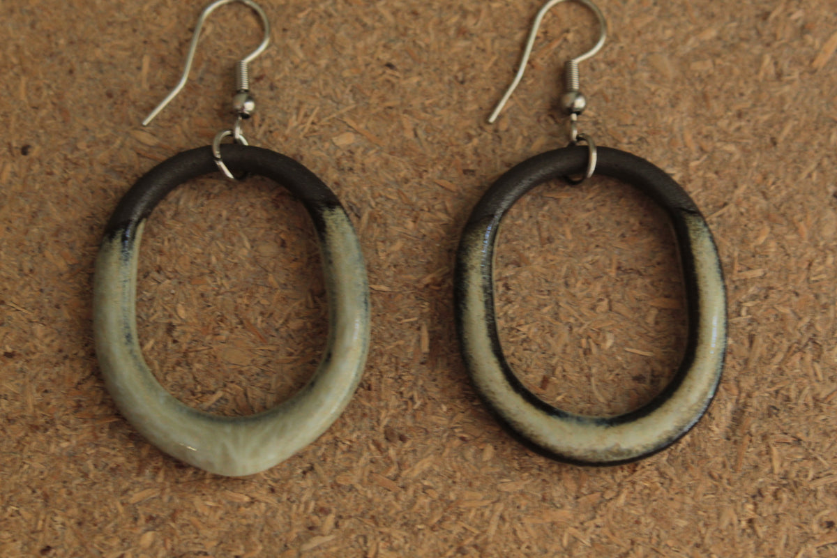 Maira oval hoop dangling earrings