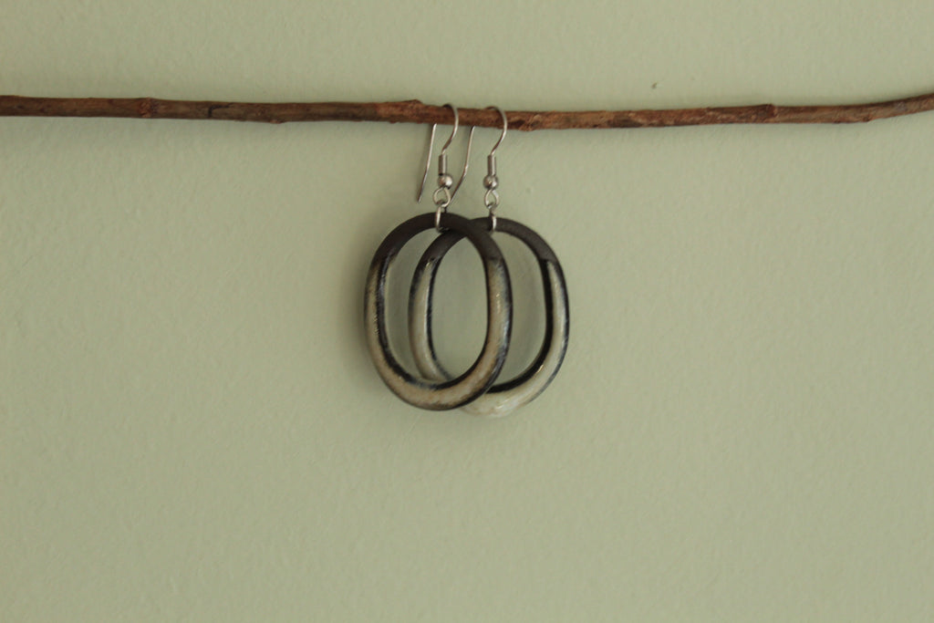 Maira oval hoop dangling earrings