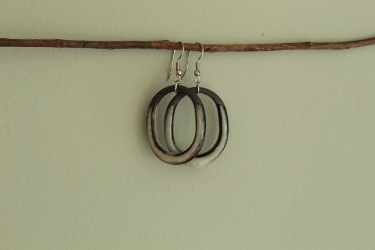 Maira oval hoop dangling earrings