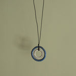 Load image into Gallery viewer, Blue and white hoop necklace
