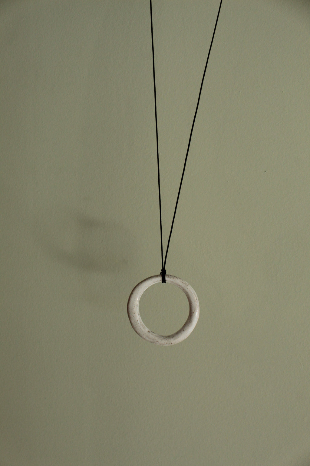 White hoop necklace