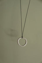 White hoop necklace