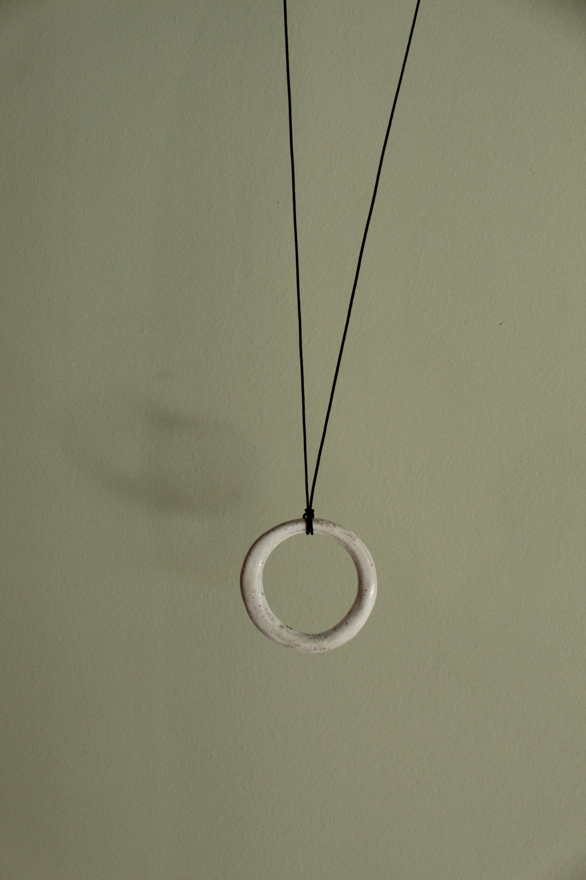 White hoop necklace