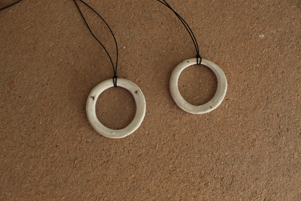 White hoop necklace