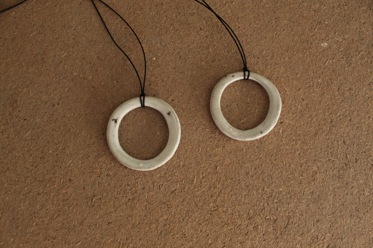 White hoop necklace