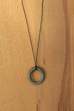 Load image into Gallery viewer, Green hoop necklace
