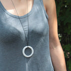 White hoop necklace