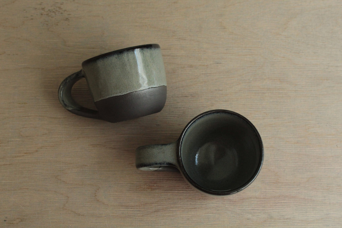 Dark sage espresso cup