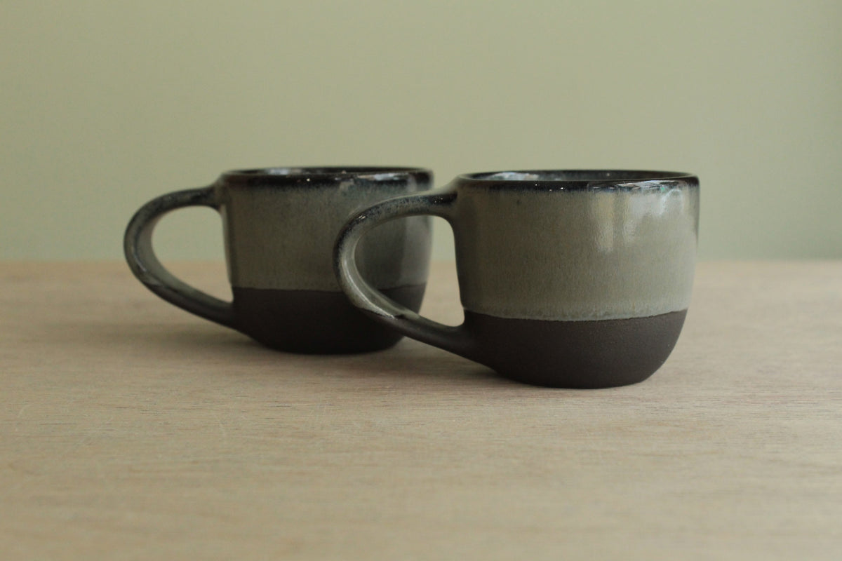Dark sage espresso cup