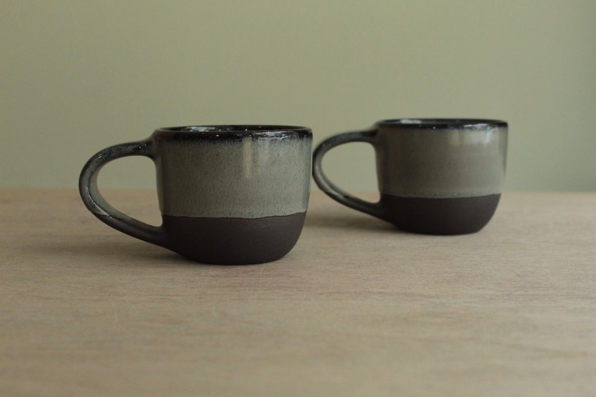 Dark sage espresso cup