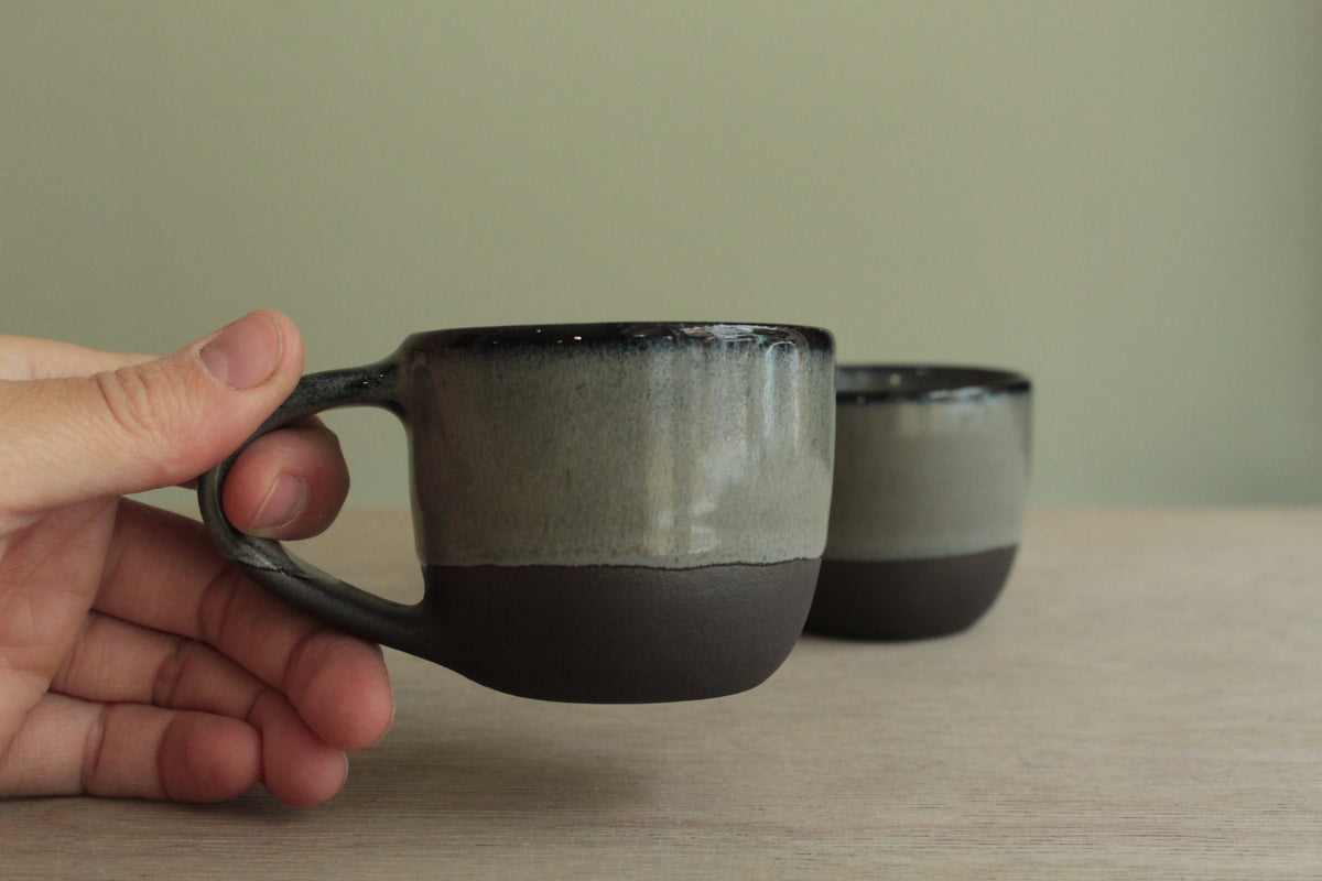 Dark sage espresso cup
