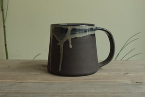 400ml Dark sage mug with drippings