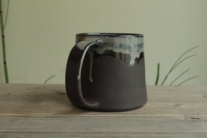 400ml Dark sage mug with drippings