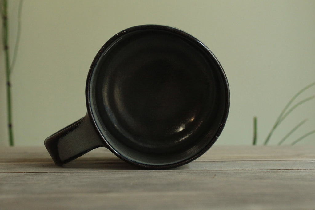 400ml Dark sage mug with drippings