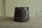 Dark sage mug with texture and drippings