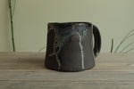 Load image into Gallery viewer, Dark ciel mug with texture and dribbles
