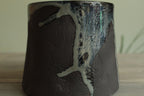 Dark sage mug with texture and drippings