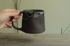Dark sage mug with texture and drippings