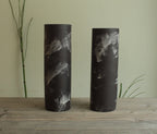 Black cylinder vase